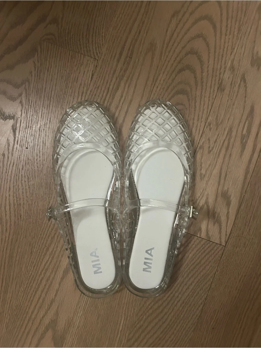 NEW MIA Transparent Clear Jelly Mary Jane Mules - Picture 1 of 2
